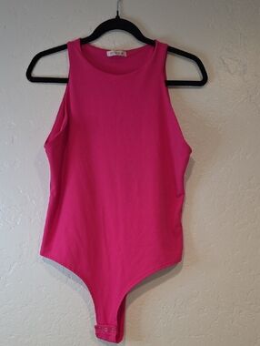 ReoRia Hot Pink Sleeveless Bodysuit